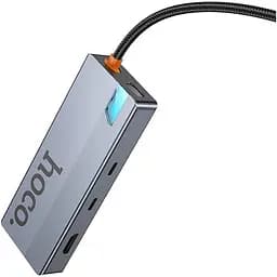 USB-хаб Hoco HB52 Wow 8-in-1 Deep Space Gray [140640] - мініатюра 3