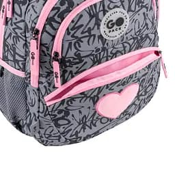Рюкзак GoPack Education 175M-4 Fluffy Heart Сіро-рожевий (GO26-175M-4) - мініатюра 9