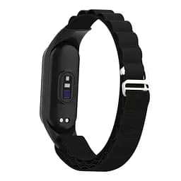 Ремінець для Xiaomi Mi Band 7/6/5/4, чорний, AlpinaStyle Band, тканинний поліестеровий ремінець для фітнес браслета, дихаючий, для активного відпочинку та спорту, ArmorStandart (ARM64987) - мініатюра 6