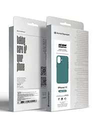 Силиконовый чехол с MagSafe для Apple iPhone 17, ICON2 MagCase, зеленый, противоударный, панель с мягкой подкладкой, защита всего корпуса, поддержка беспроводной зарядки, совместим с защитными стеклами и пленками, ArmorStandart (ARM89580) - мініатюра 10