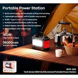 Портативна електростанція Remax Tank Series 150W Power Station RPP-325 36000mAh - мініатюра 9