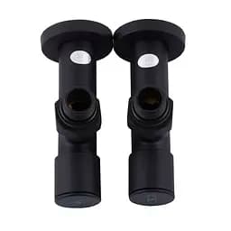 Набір Кран вентильний кутовий з американкою Solomon Lux 1/2″ 7777 (2шт.) Black 000020284 - мініатюра 3