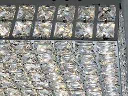 Стельовий кришталевий LED-світильник Diasha 82W, 48×48 см — хром, пульт, диммер - мініатюра 5