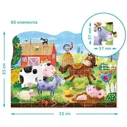 Пазл DoDo Тварини Сільські пригоди, 60 елементів (300377) - мініатюра 3