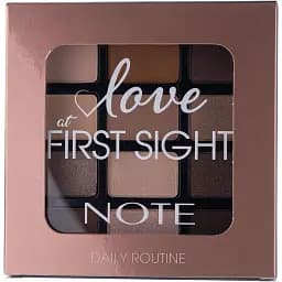 Палетка тіней Note Cosmetique Love At First Sight Eyeshadow Palette тон 201 (Daily Routine) 15.6 г - мініатюра 4