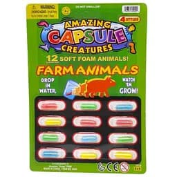 Зростаючі фігурки в капсулі PS-12/1 Свійські тварини, 12 капсул на планшетці