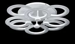 Люстра стельова LED Splendid Ray LK235/4+4+A, 160W, білий, з пультом, димер, сучасний стиль, 50 см