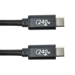 Кабель San Guan USB Type-C - USB Type-C PD 240W, 3 м, черный
