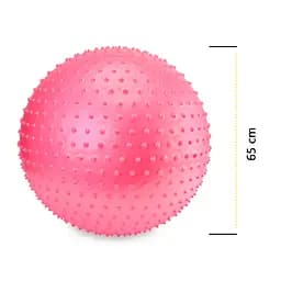 М'яч для фітнесу (фітбол) Cornix 65 см масажний Anti-Burst Pink XR-0485 - мініатюра 7