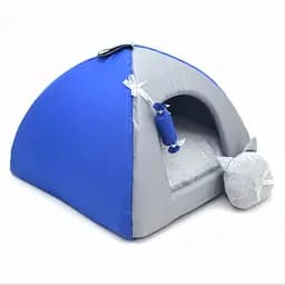 Будиночок юрту для котів та собак Zoo-hunt Комфорт літо синій №2 46х46х35 см