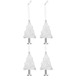 Ялинкові прикраси J-line у формі ялинки скляні висота 10 см 4 шт. (37310)