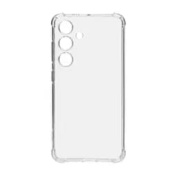 Прозрачный чехол для Samsung Galaxy S24 5G (SM-S921) с защитой камеры и усиленными бортами, тонкий, силиконовый, бесцветный, ударостойкий, противоударный бампер c закрытой камерой, ArmorStandart (ARM83399)