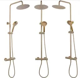 Душовя система Rea Vincent з термостотом brushed gold REA-P6602, Золотий - мініатюра 6