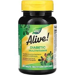 Діабетичні мультивітаміни Nature's Way Alive! Diabetic Multivitamin 60 таблеток