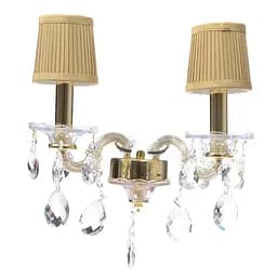 Бра Brille BCL-312W/2 настенное накладное в спальню хрустальное с абажуром классическое