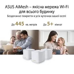 ASUS Маршрутизатор ZenWiFi XD4 3PK PLUS white AX1800 1xGE LAN 1x1GE WAN WPA3 OFDMA MESH - мініатюра 10