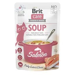 Корм вологий Суп для кішок Brit Care Soup with Salmon з лососем, 75 г