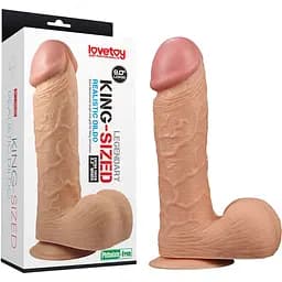 Большой фаллоимитатор LoveToy Legendary King Sized Realistic 25.5 см телесный