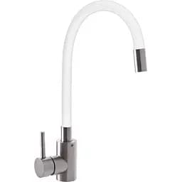 Кухонный смеситель с силиконовым изливом Mixxus Sus 011 Белый SS2838)