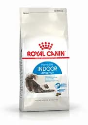 Сухой корм для домашних кошек Royal Canin Indoor Long Hair длинношерстных, мясо птицы и кукуруза, 0,4 кг