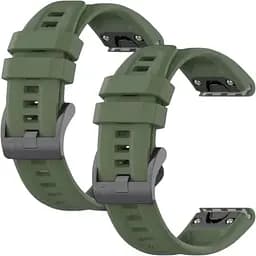 Ремешок DK CDK для Garmin Tactix 7 26mm Silicone Sport Band Classic 2 шт. (015187) (green)