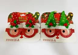 Окуляри новорічні 92603-PN шапочки з дзвіночком МІКС