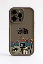 Чехол для iPhone 14 Plus матовый The North Face, защитный, коричневый