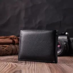 Гаманець-затиск з натуральної шкіри ST Leather 22476 чорний - мініатюра 7