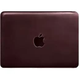 Шкіряний чохол BlankNote для MacBook 14 дюйм Бордовий Crazy Horse