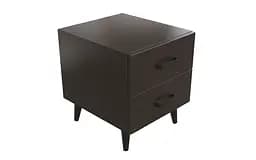 Тумба Віва 2 на конусних ніжках Ferrum-decor 41x35x40 Чорний метал ДСП Венге Магія 16 мм (FRD-106811) - мініатюра 2