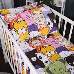 Простирадло MirSon Kids Time 17-0674 Rainbow Zoo бязь 150х200 см (2200010186109)