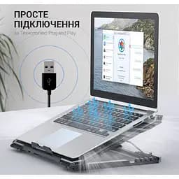 Охолоджувальна підставка для ноутбука до 21 дюймів GamePro GPCP-485 5xfans - мініатюра 9