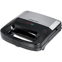 Мультимейкер Liberton LSM-5106 800 W 4в1 гриль трикутні сендвічі 4 шт бельгійські вафлі 2 шт горішки 12 шт антипригарне покриття індикатор живлення та готовності автоматичний контроль температури Black/Grey