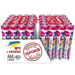 Батарейки Наша Сила Play AAA (LR03) Alkaline 40 шт.