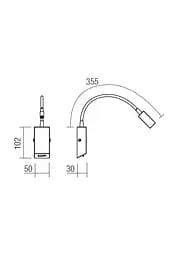 Бра Redo HELLO AP LED 3W BK (5.1.2) 01-1194 - мініатюра 2