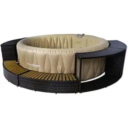Джакузи-SPA надувная Thunder LATTE 6-местная коричневая мебель из ротанга 8 шт. (LATTE-FULL-BROWN)