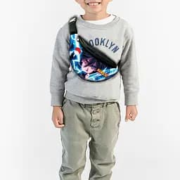 Сумка-бананка наруто акацуки "Naruto Akatsuki"  с  принтом ,32х15см,детская,молодежная (00084)