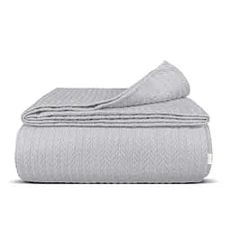Плед-покрывало Cosas Smoky Knitted Braid косичка 160х230 см серый (Blanket_09Smoky_KnittedBraid_160x230)