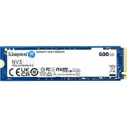 Накопичувач SSD Kingston NV3 M.2 2280 PCIe 4.0 x4 NVMe 3D TLC 500GB (SNV3S/500G)