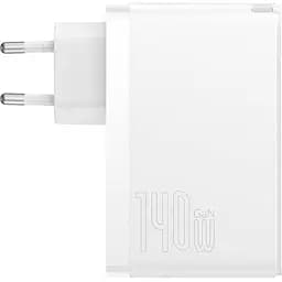 Мережевий зарядний пристрій Baseus GaN5 Pro Fast Charger 2C+U 140W White + Cable USB-C (CCGP100202) [96286] - мініатюра 3