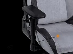Геймерське крісло GT Racer чорне зі світло-сірим (X-8005 Light Gray/Black Suede) - мініатюра 7