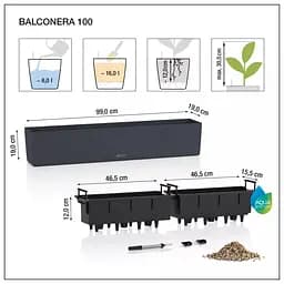 Вазон Lechuza Balconera Color 100 білий (15919) - мініатюра 3