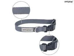 Нашийник для собак Amiplay Samba L 35-50 * 2,5 см - сірий