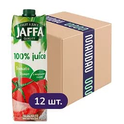 Упаковка сока Jaffa 100% Juice Томатный с морской солью 11.4 л (950 мл х 12 шт.)