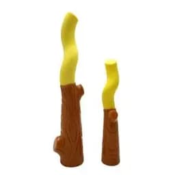 Игрушка AnimAll GrizZzly ветка двухцветная желтая/коричневая L 32.3×7.1×5.4 см