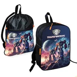 Школьный рюкзак детский Трансформеры + Сумка для обуви спортивной формы рюкзак-мешок мальчику (01853)