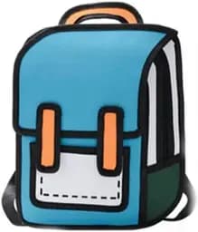 Рюкзак стильный 2Д Синий Stylish Backpack 2D Blue 40x36x12