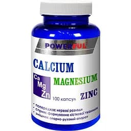 Кальций, магний, цинк Powerful 100 капсул