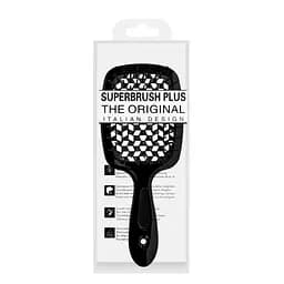 Щетка для волос массажная продувная Superbrush Plus Hollow Comb прямоугольная, Черная