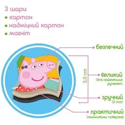 Набір магнітів Magdum Свинка Пеппа Магнітна картина Пікнік 35 шт. (МЕ 5031-08) - мініатюра 3